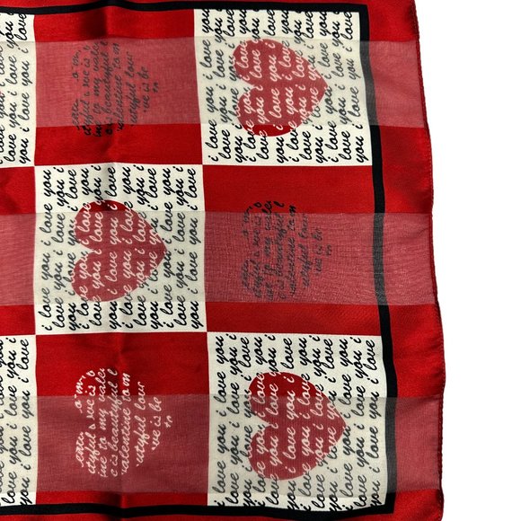 Hearts and Squares Scarf - Picture 3 of 5